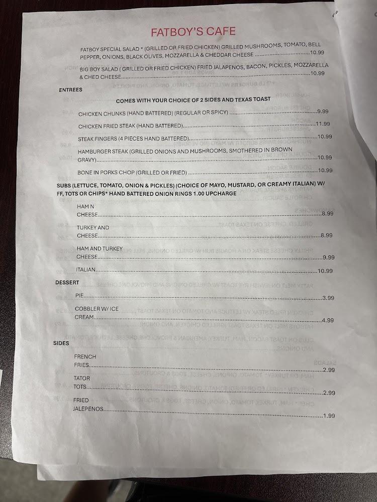 Buffalos Cafe & Pizzeria Menu image 2